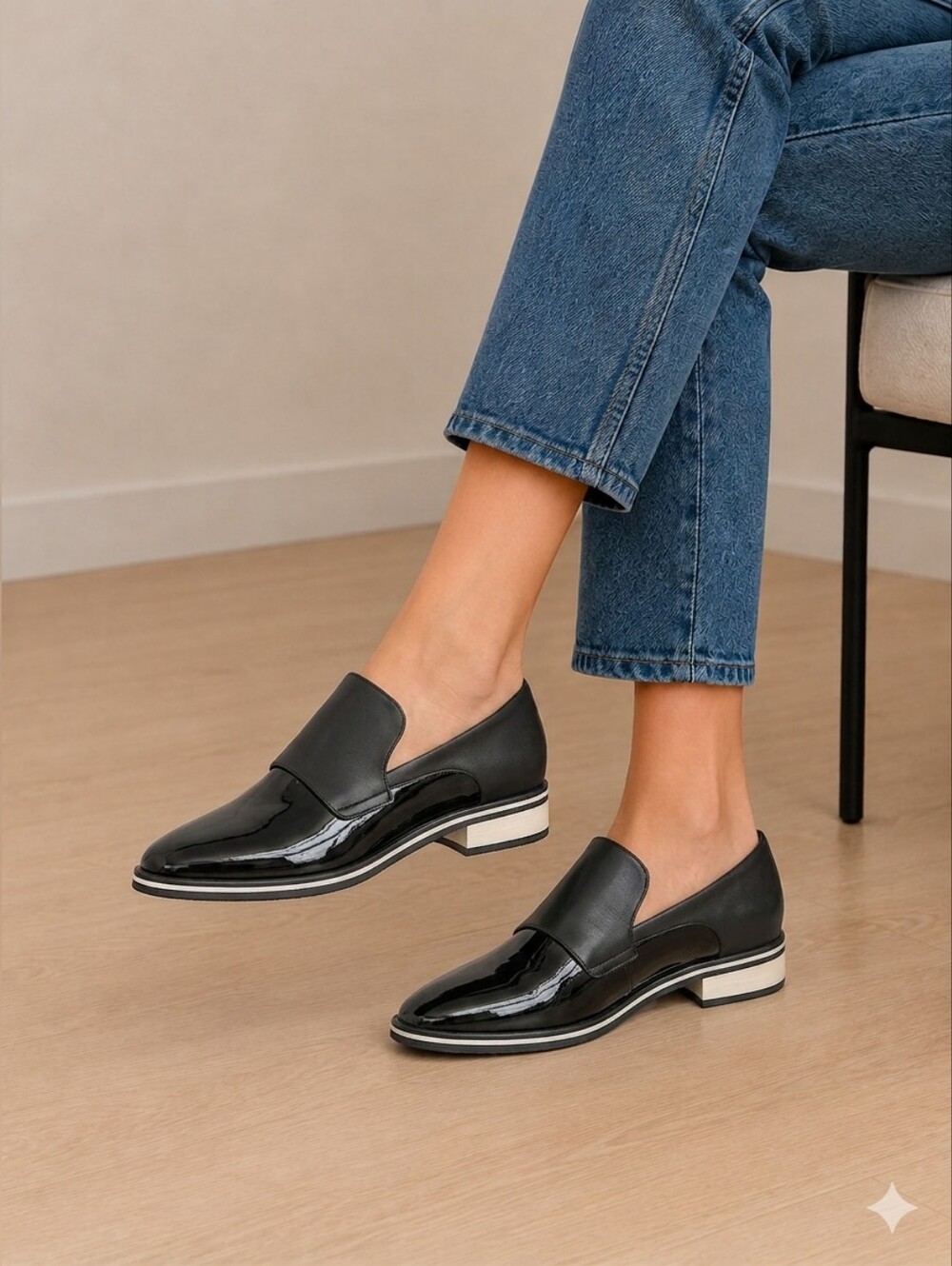 OGGI Slip-On Leather Loafers